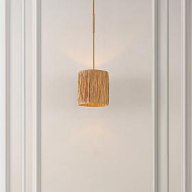 Safavieh Saija Natural and Gold Extendable Pendant Light