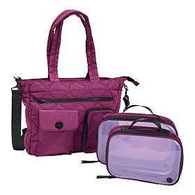 Samantha Brown Anti-Theft Travel Tote with 2-piece Organizers
