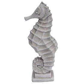 Santa's Workshop Cold Cast Yard Seahorse in Antique White 