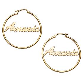Script Name Medium 35mm Hoop Earrings