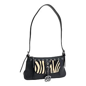 Sharif Legacy 100% Leather Handbag with Hair Calf Flap