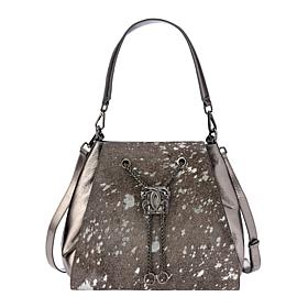 Sharif Legacy Haircalf Leather Drawstring Shoulder Bag