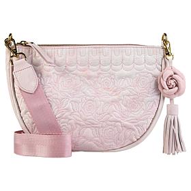 Sharif Legacy Marbleized Quilted Leather Rose Crossbody
