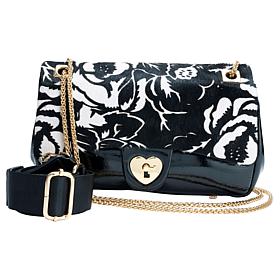 Sharif Legacy Printed Haircalf Crossbody with Heart Turnlock