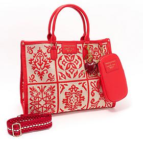 Sharif Legacy Sicilian Tile Embroidered 4-Piece Tote Set