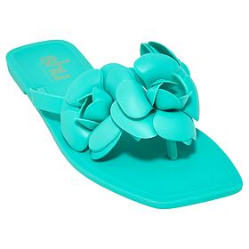 SHUSHOP® Dahlia Jelly Flower Thong Flat Sandal