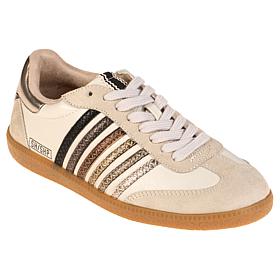 SHUSHOP Steffie Striped Lace-Up Fashion Sneaker