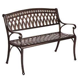 Simone Cast Aluminum Bench
