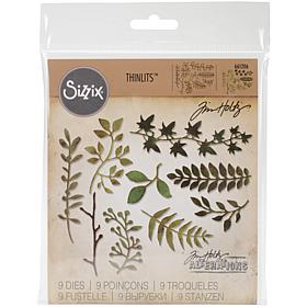 Sizzix Thinlits Dies By Tim Holtz 9-pack - Garden Greens