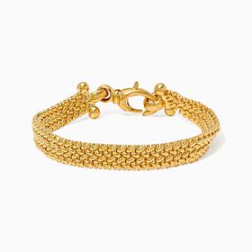 Soave Oro 14K Yellow Gold Electroform Popcorn Chain Bracelet