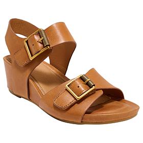 Sofft Valeri Leather Slingback Wedge Sandal