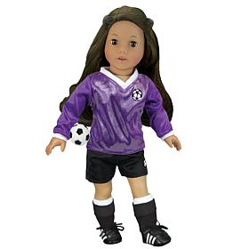 Sophia's by Teamson Kids Purple Soccer Outfit & Ball for 18" Dolls