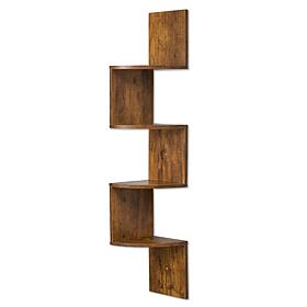 Sorbus 5-Tier Zig Zag Corner Wall Shelf 40" H