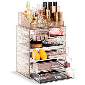 Sorbus Makeup and Jewelry Storage Case w/Top Tray (4 Lg/2 Sm Drawers)