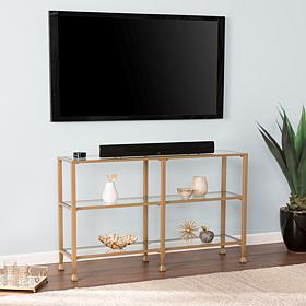 Southern Enterprises Dina Metal & Glass 3-Tier Console - Gold