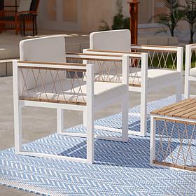 Southern Enterprises Everly Cushioned Outdoor Chairs 2pc Set
