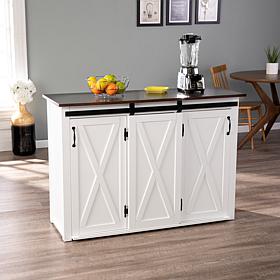 Southern Enterprises Leshire Barn-Door Kitchen Island
