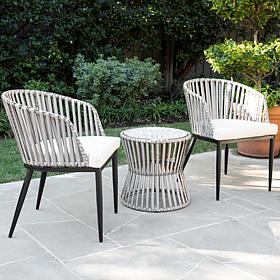 Southern Enterprises Melilani Wicker Outdoor Collection – 3pc Set