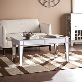 Southern Enterprises Mirage Mirrored Cocktail Table