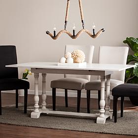 Southern Enterprises Pagoda Farmhouse Folding Trestle Table