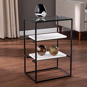 Southern Enterprises Paignton Glass-Top End Table w/ Storage