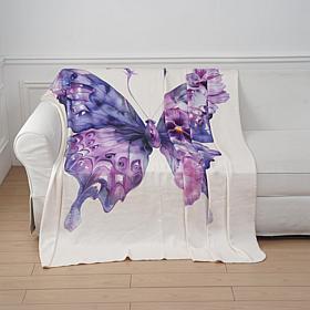 SouthStreet Loft Floral Garden Butterfly Printed Throw