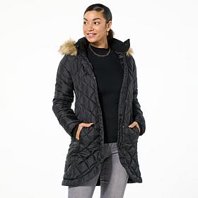 Sporto® Tulip Quilted Water-Resistant Parka Coat