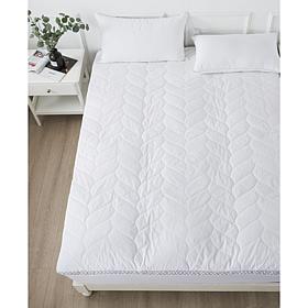 St James Home Waverly Quilted Cotton Top with Feather Topper - King