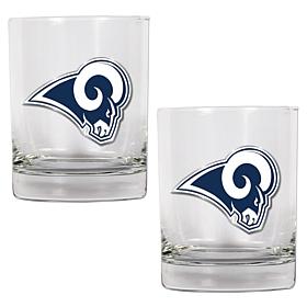 St. Louis Rams 2pc Rocks Glass Set