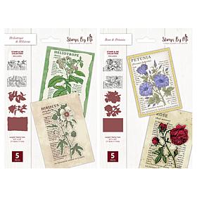 Stamps by Me Vintage Script Floral Stamps and Dies - Set of 2