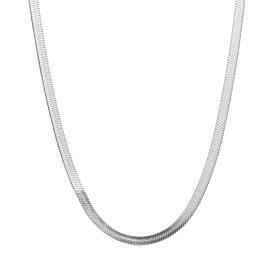 Stately Steel 16-1/2" Snake Chain Necklace