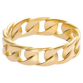 Stately Steel Cuban Link Ring