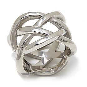 Stately Steel Openwork Ring