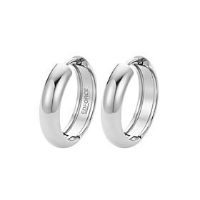 Stately Steel Stainless Steel Chunky Hoop Earrings