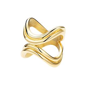 Stately Steel X Curve Ring