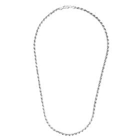 Sterling Silver 1.8mm Diamond-Cut Solid Rope Chain Necklace - 20"