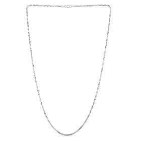 Sterling Silver Diamond-Cut Box Chain 18" Necklace