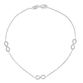 Sterling Silver Infinity Ankle Bracelet