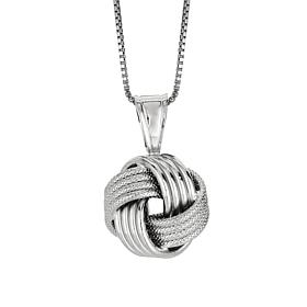 Sterling Silver Love Knot Pendant with Chain
