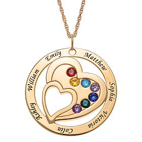 Sterling Silver or Gold over Sterling Engraved Family Name And Birt...