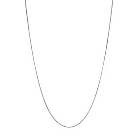 Sterling Silver Polished Box Chain Necklace - 22"