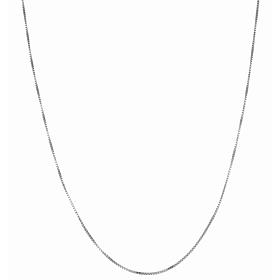 Sterling Silver Polished Box Chain Necklace - 24"
