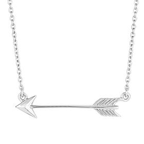 Sterling Silver Sideway Arrow Necklace