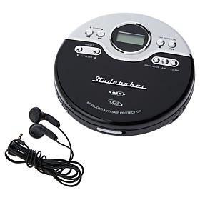 Studebaker Personal CD Player w/Earbuds & FM Radio