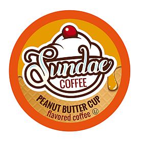 Sundae Ice Cream Flavored Coffee Pods Peanut Butter Cup, 48-Count