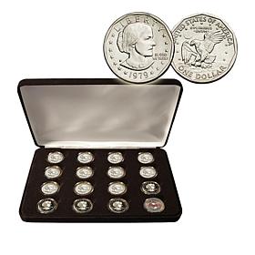 Susan B. Anthony Dollars - Entire 16-Coin Mint Set