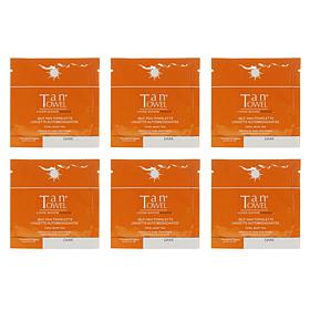 TanTowel® Total Body Dark Self Tan Towelette 6-pack