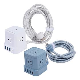 Tech Impressions 2-pack 9-Device Power Cube with Surge Protection