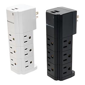 Tech Impressions 2-Pack Swivel Power Strips for Up to 11 Devices