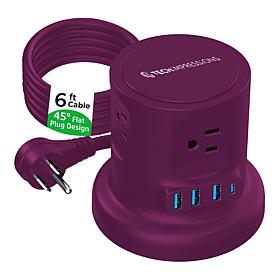 Tech Impressions 8-Device Charging Cube with Retractable Cord